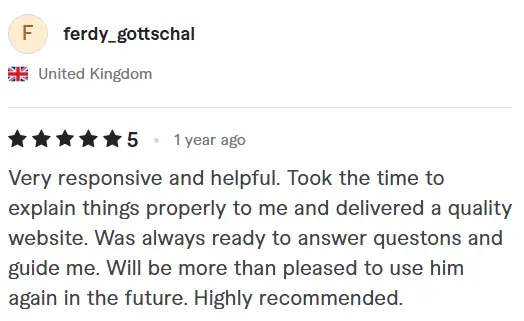 5-star review from ferdy_gottschal, United Kingdom