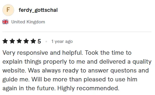 5-star review from ferdy_gottschal, United Kingdom