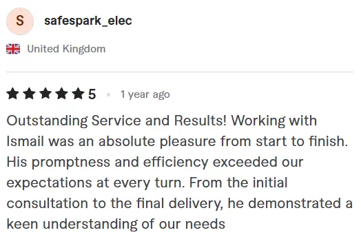 5-star review from safespark_elec, United Kingdom