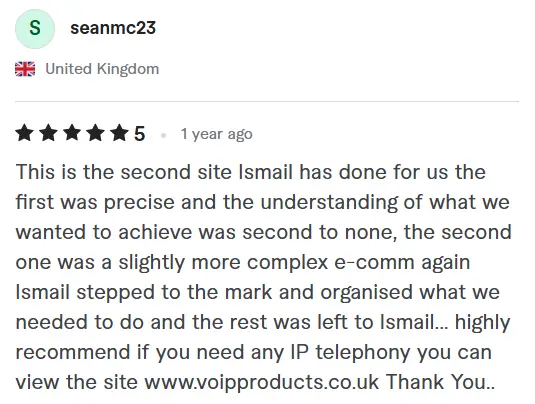 5-star review from seanmc23, United Kingdom