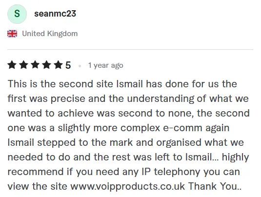 5-star review from seanmc23, United Kingdom