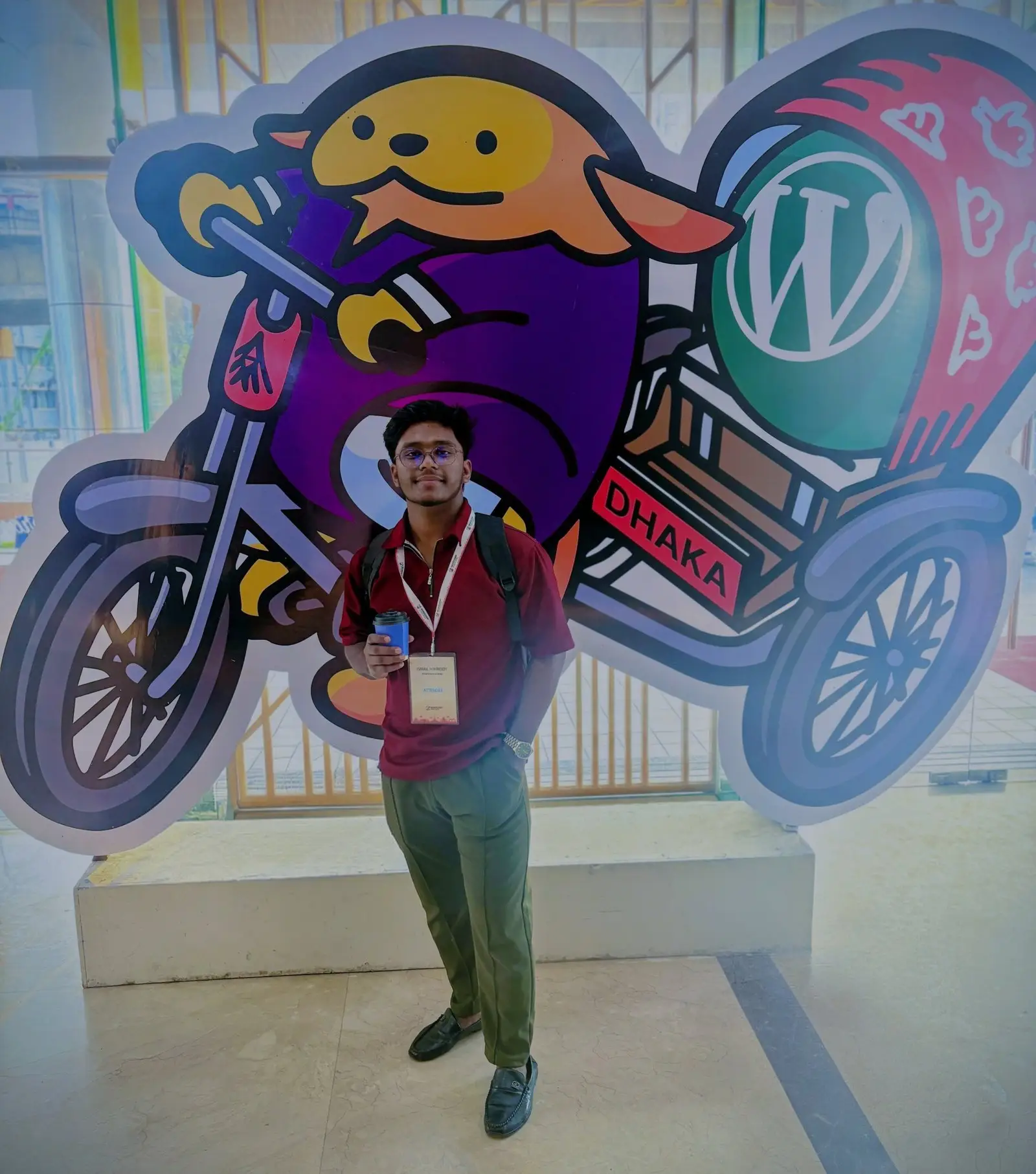 Ismail H Hridoy at a WordPress community event in Dhaka