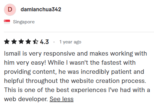 Ismail H Hridoy client review4